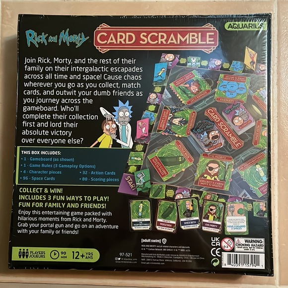 Rick and Morty Card Scramble board game by Aquarius brand new - NIB - Picture 2 of 2